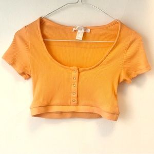 Tight Bright Orange Crop Top 🍊